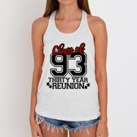 Class of 1993 group reunion30 year 93 school spirit Women's Knotted Racerback Tank