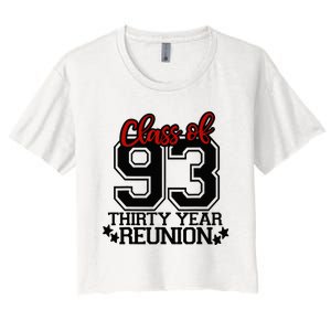 Class of 1993 group reunion30 year 93 school spirit Women's Crop Top Tee