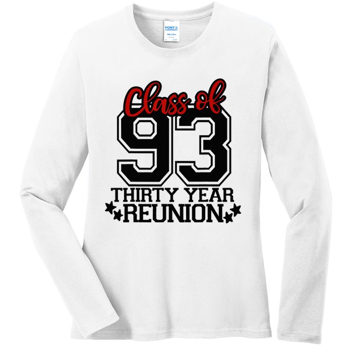 Class of 1993 group reunion30 year 93 school spirit Ladies Long Sleeve Shirt