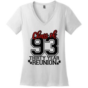 Class of 1993 group reunion30 year 93 school spirit Women's V-Neck T-Shirt