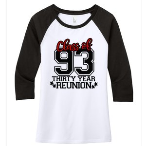 Class of 1993 group reunion30 year 93 school spirit Women's Tri-Blend 3/4-Sleeve Raglan Shirt