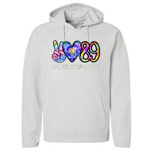 Class Of 1989 Tie Dye Senior Graduation Class Reunion Performance Fleece Hoodie