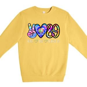 Class Of 1989 Tie Dye Senior Graduation Class Reunion Premium Crewneck Sweatshirt