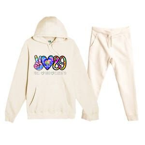 Class Of 1989 Tie Dye Senior Graduation Class Reunion Premium Hooded Sweatsuit Set