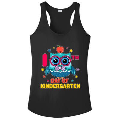 Cute Owl 100th Day Of Kindergarten Ladies PosiCharge Competitor Racerback Tank