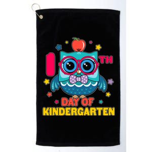 Cute Owl 100th Day Of Kindergarten Platinum Collection Golf Towel