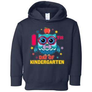 Cute Owl 100th Day Of Kindergarten Toddler Hoodie