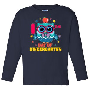 Cute Owl 100th Day Of Kindergarten Toddler Long Sleeve Shirt