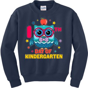 Cute Owl 100th Day Of Kindergarten Kids Sweatshirt