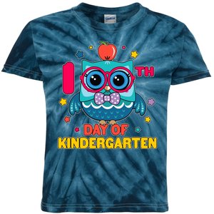 Cute Owl 100th Day Of Kindergarten Kids Tie-Dye T-Shirt