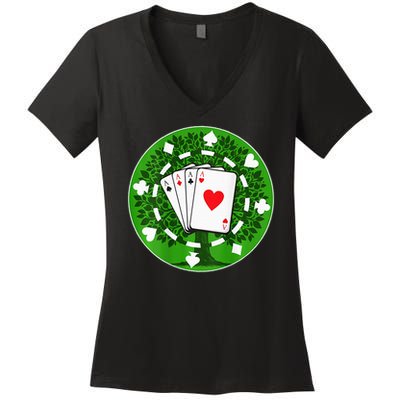 Champion Of 1st Annual Bh Poker Invitational Women's V-Neck T-Shirt