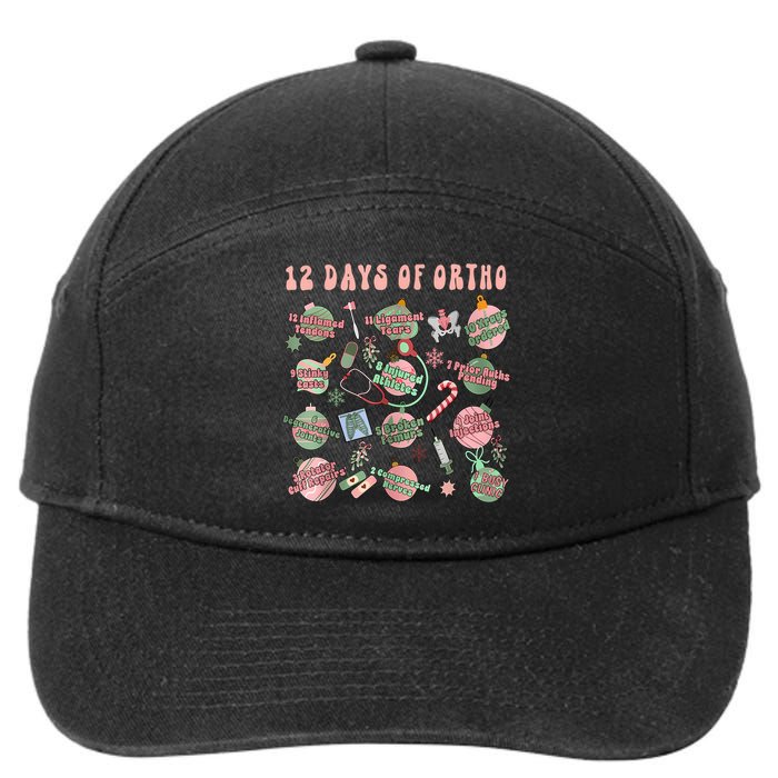 Christmas Orthopedic 12 Days Of Ortho Ortho Nurse Group Team 7-Panel Snapback Hat