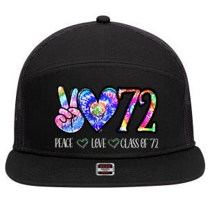 Class Of 1972 50th Class Reunion Tie Dye Senior Graduation 7 Panel Mesh Trucker Snapback Hat