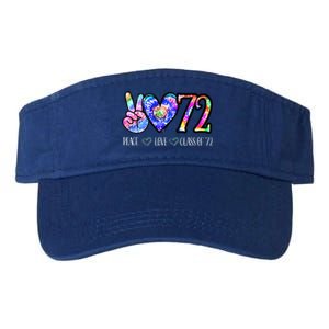 Class Of 1972 50th Class Reunion Tie Dye Senior Graduation Valucap Bio-Washed Visor