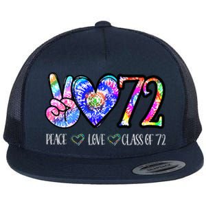 Class Of 1972 50th Class Reunion Tie Dye Senior Graduation Flat Bill Trucker Hat