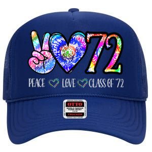 Class Of 1972 50th Class Reunion Tie Dye Senior Graduation High Crown Mesh Back Trucker Hat