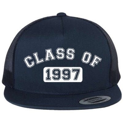 Class Of 1997 School Reunion Design With White Text Flat Bill Trucker Hat