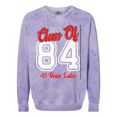 Class Of 1984 40th Reunion High School College Graduation Colorblast Crewneck Sweatshirt