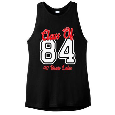 Class Of 1984 40th Reunion High School College Graduation Ladies PosiCharge Tri-Blend Wicking Tank