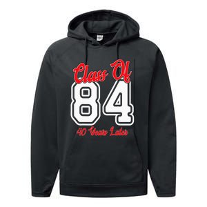 Class Of 1984 40th Reunion High School College Graduation Performance Fleece Hoodie