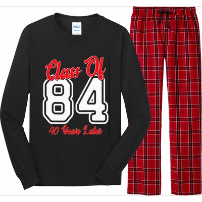 Class Of 1984 40th Reunion High School College Graduation Long Sleeve Pajama Set