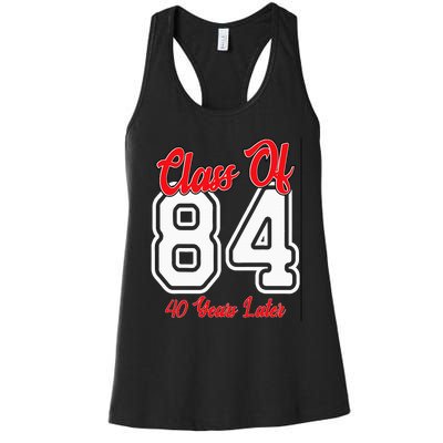 Class Of 1984 40th Reunion High School College Graduation Women's Racerback Tank