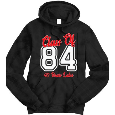 Class Of 1984 40th Reunion High School College Graduation Tie Dye Hoodie