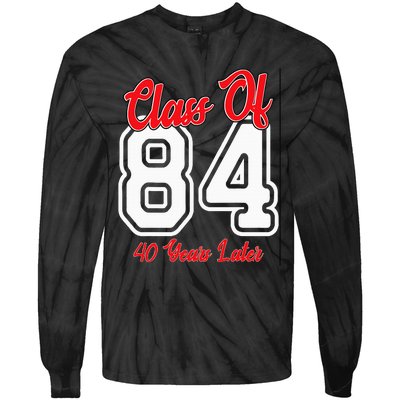 Class Of 1984 40th Reunion High School College Graduation Tie-Dye Long Sleeve Shirt