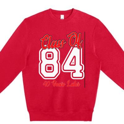 Class Of 1984 40th Reunion High School College Graduation Premium Crewneck Sweatshirt