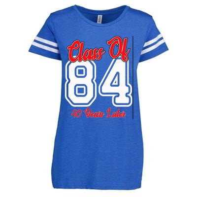 Class Of 1984 40th Reunion High School College Graduation Enza Ladies Jersey Football T-Shirt