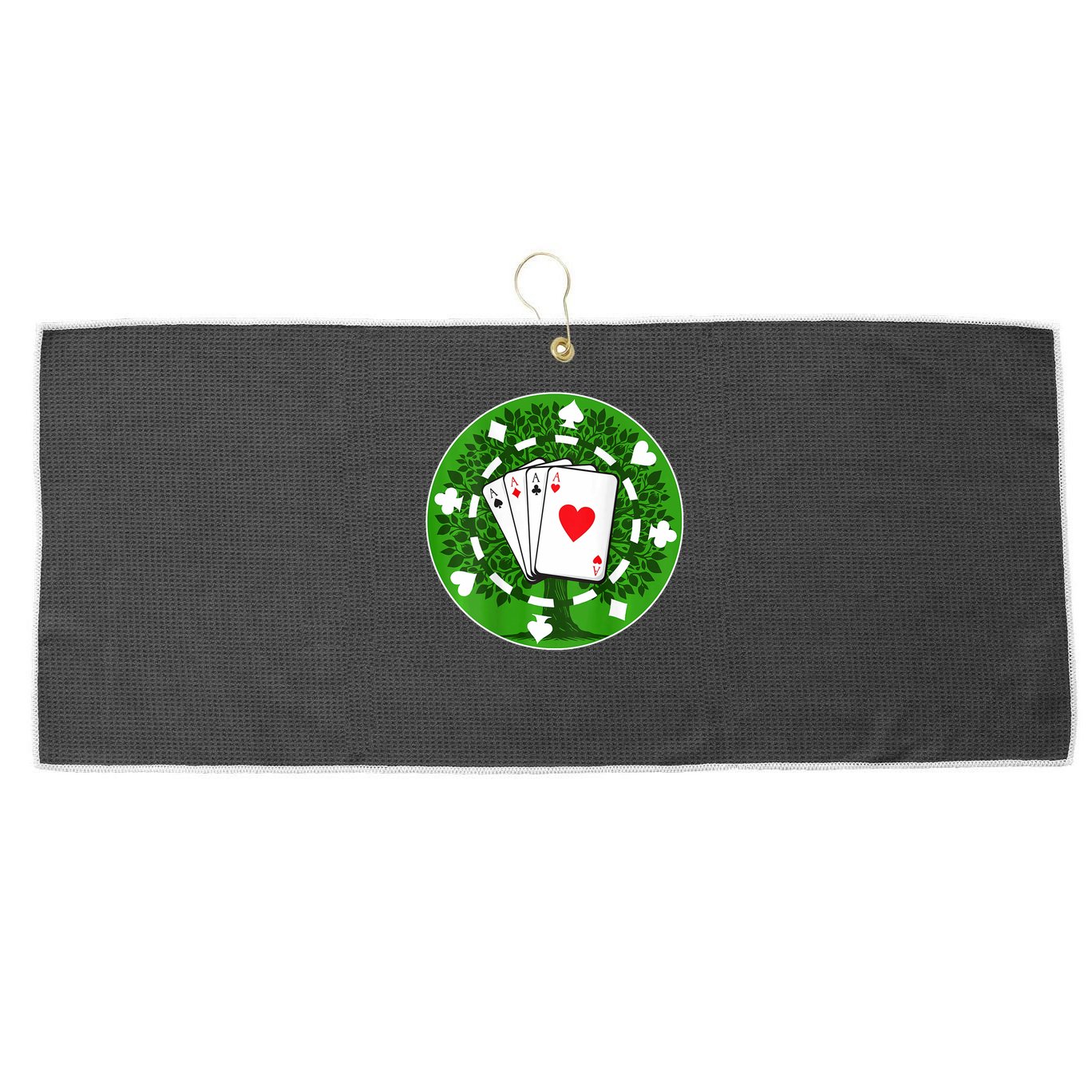 Champion Of 1st Annual Bh Poker Invitational Large Microfiber Waffle Golf Towel