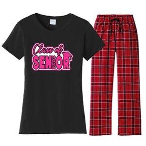 Class of 2024 Girl Wo Senior 24 Funny Graduation Gift Women's Flannel Pajama Set