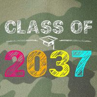 Class Of 2037 Grow With Me First Day Of School Graduation Legacy Tie Dye Trucker Hat