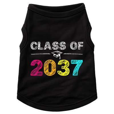 Class Of 2037 Grow With Me First Day Of School Graduation Doggie Tank