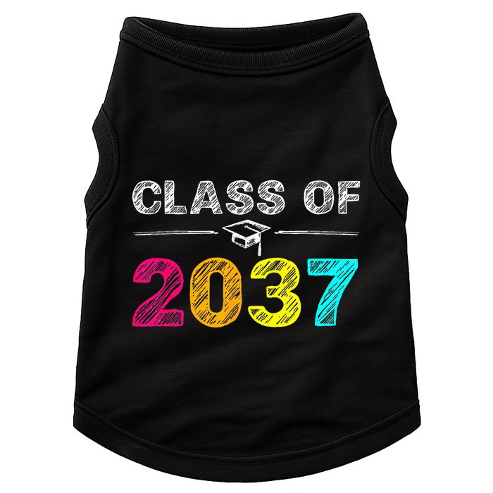 Class Of 2037 Grow With Me First Day Of School Graduation Doggie Tank