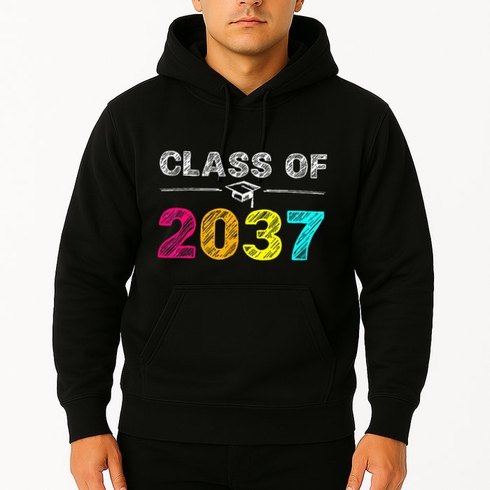 Class Of 2037 Grow With Me First Day Of School Graduation Hoodie