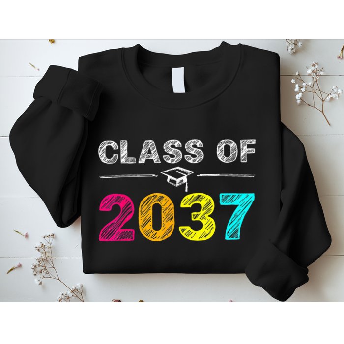 Class Of 2037 Grow With Me First Day Of School Graduation Sweatshirt