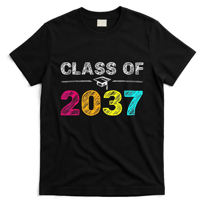 Class Of 2037 Grow With Me First Day Of School Graduation T-Shirt