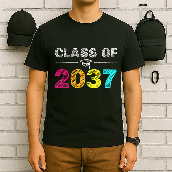 Class Of 2037 Grow With Me First Day Of School Graduation T-Shirt