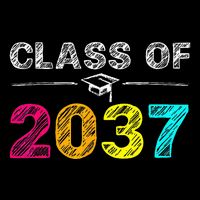 Class Of 2037 Grow With Me First Day Of School Graduation 7-Panel Snapback Hat