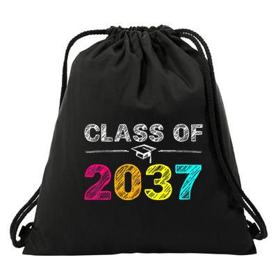 Class Of 2037 Grow With Me First Day Of School Graduation Drawstring Bag