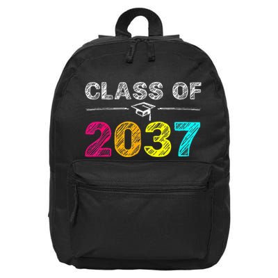 Class Of 2037 Grow With Me First Day Of School Graduation 16 in Basic Backpack