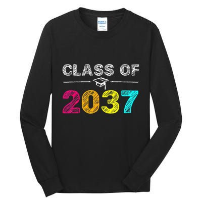 Class Of 2037 Grow With Me First Day Of School Graduation Tall Long Sleeve T-Shirt