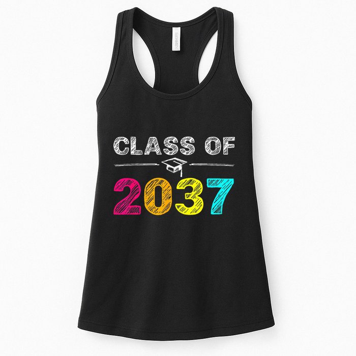 Class Of 2037 Grow With Me First Day Of School Graduation Womens Tank Top