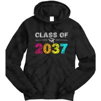 Class Of 2037 Grow With Me First Day Of School Graduation Tie Dye Hoodie