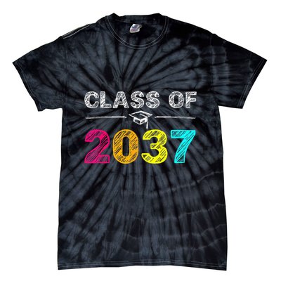 Class Of 2037 Grow With Me First Day Of School Graduation Tie-Dye T-Shirt