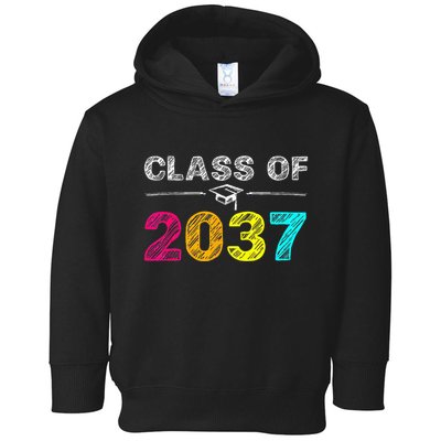 Class Of 2037 Grow With Me First Day Of School Graduation Toddler Hoodie