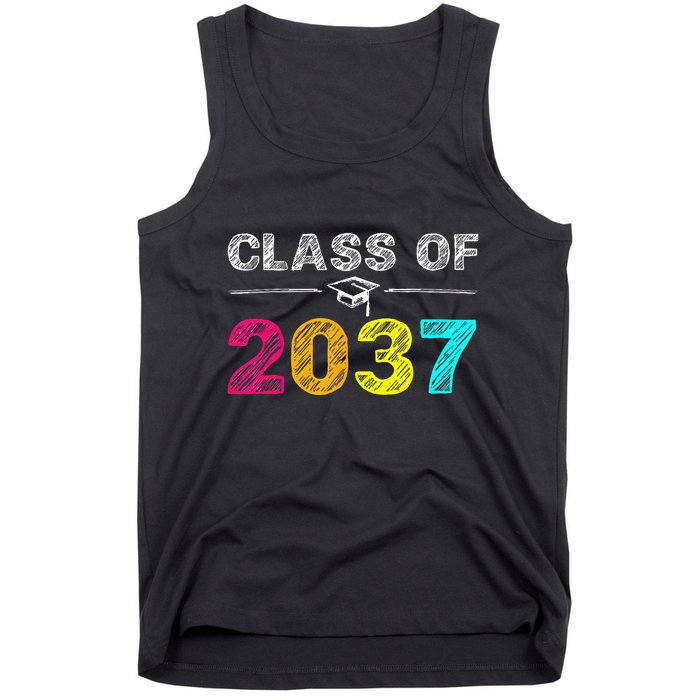Class Of 2037 Grow With Me First Day Of School Graduation Tank Top