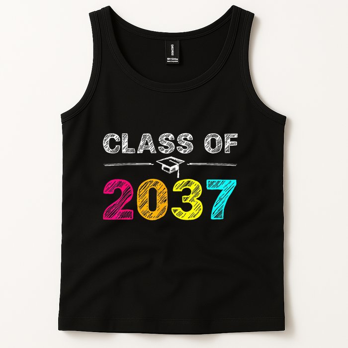 Class Of 2037 Grow With Me First Day Of School Graduation Tank Top