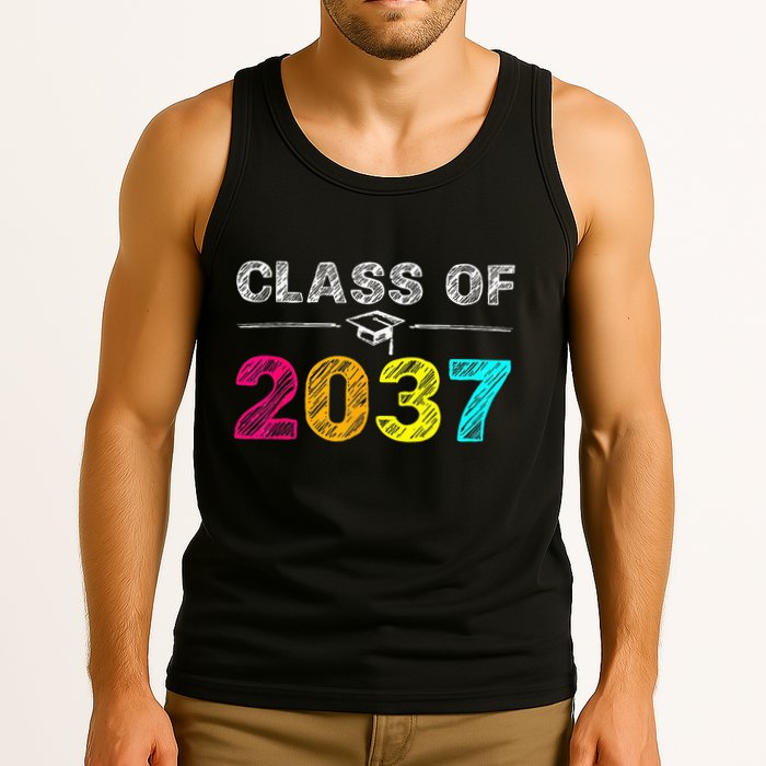 Class Of 2037 Grow With Me First Day Of School Graduation Tank Top
